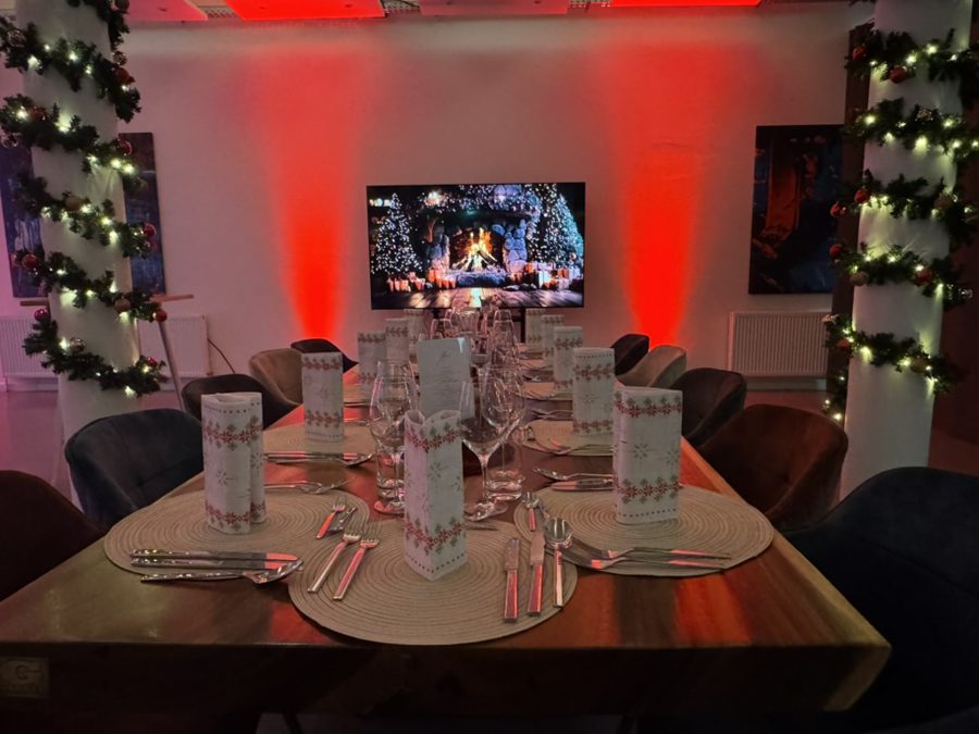 Weihnachtstafel Rotlicht